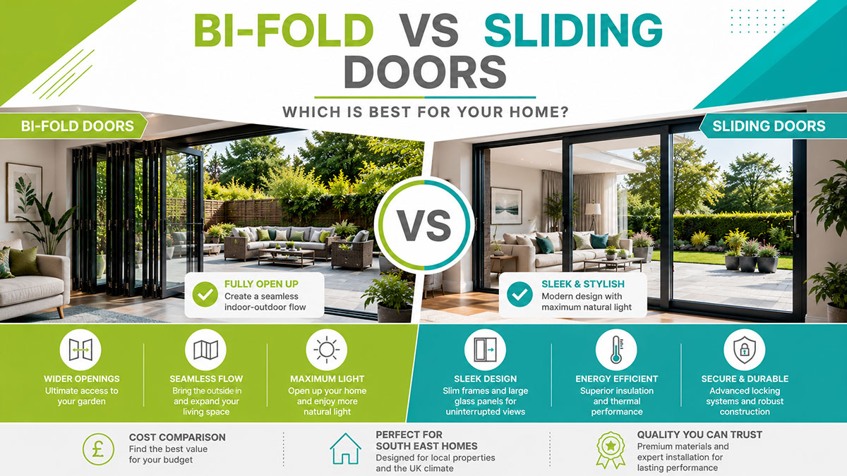 Bi Fold vs Sliding Doors: The Ultimate Choice for South East England Homes